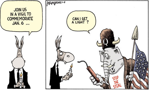 Editorial cartoon published Jan. 6, 2022